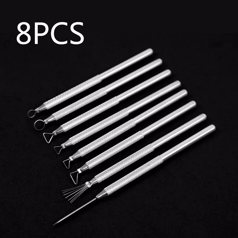 Model Kit Tools - 8Pcs Set Alat Keramik Batang Aluminium,