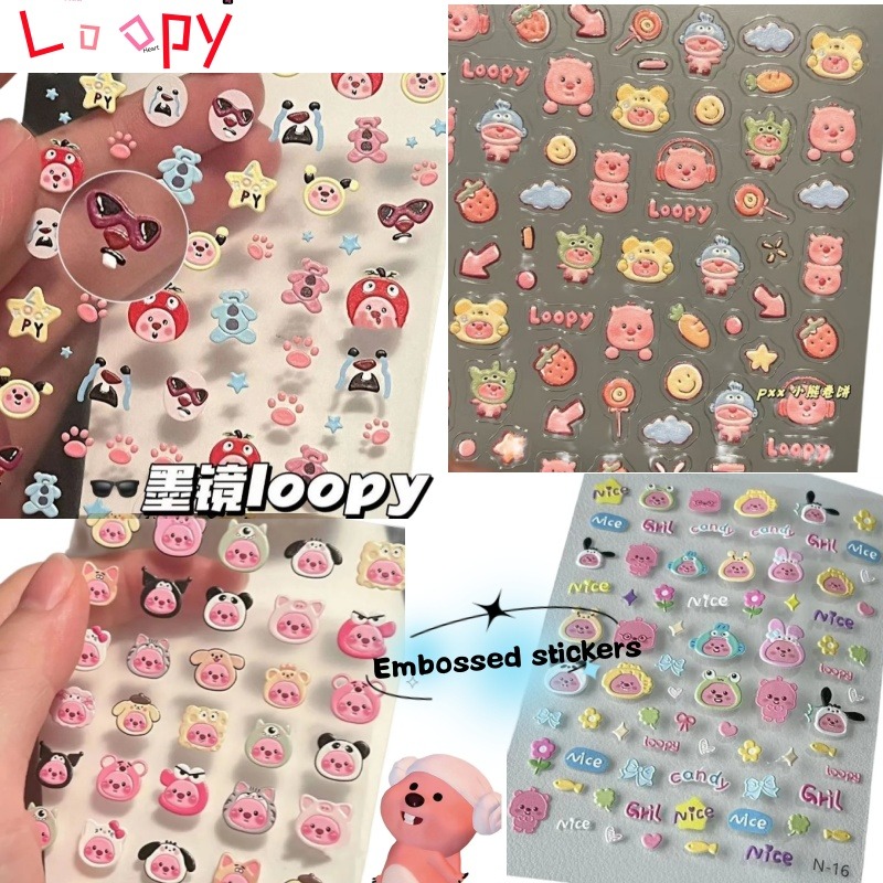 Model Kit Accessories - Stiker timbul 3D berbentuk loopy, stiker