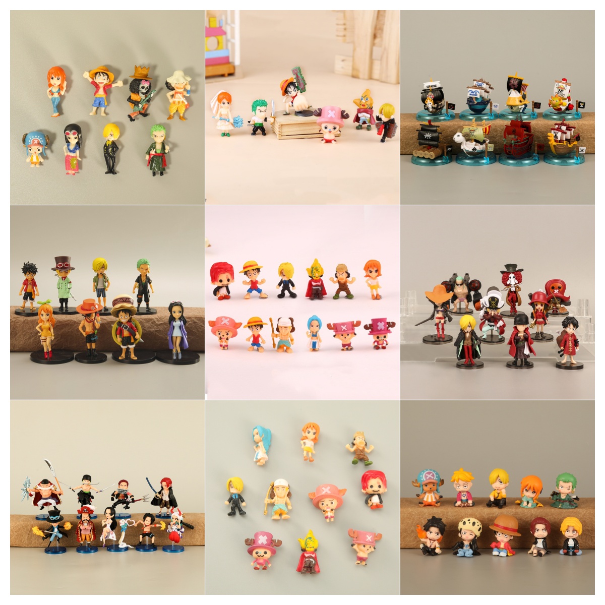 Model Kit One Piece Bandai - 6-12 Buah/Set One Piece Monkey D.