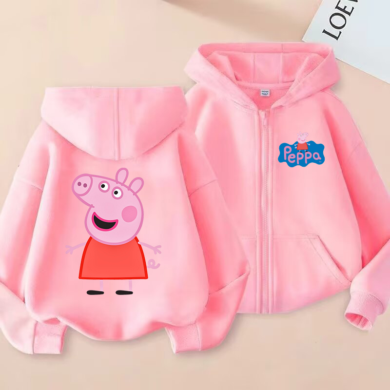 Model Kit Varnish - Peppa Pigs Mantel Hoodie Ritsleting Anak-anak