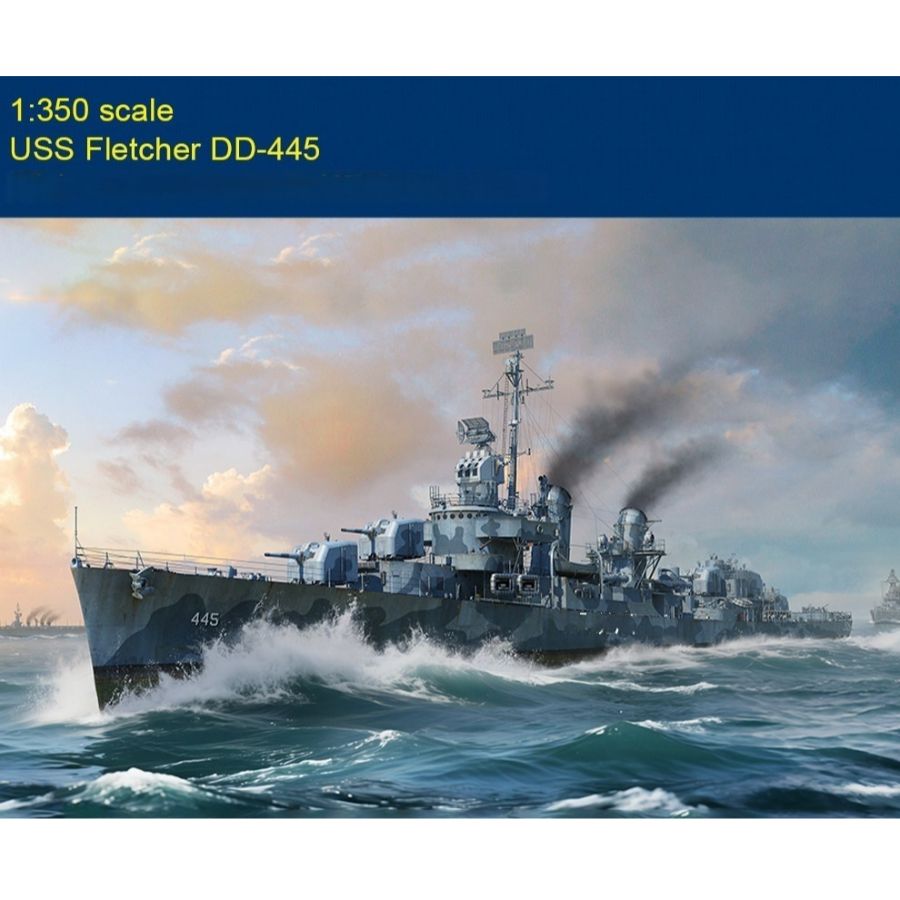 Fletcher DD-445 USS Destroyer  - Model Kit Destroyer ulasan dan harga