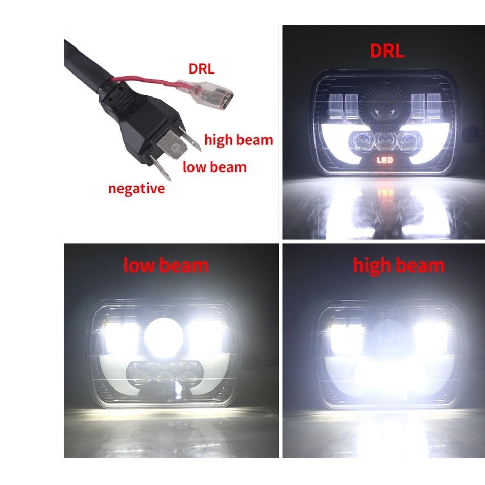 Lampu LED H4 7 inci Untuk Jeep - Model Kit Jeep ulasan dan harga
