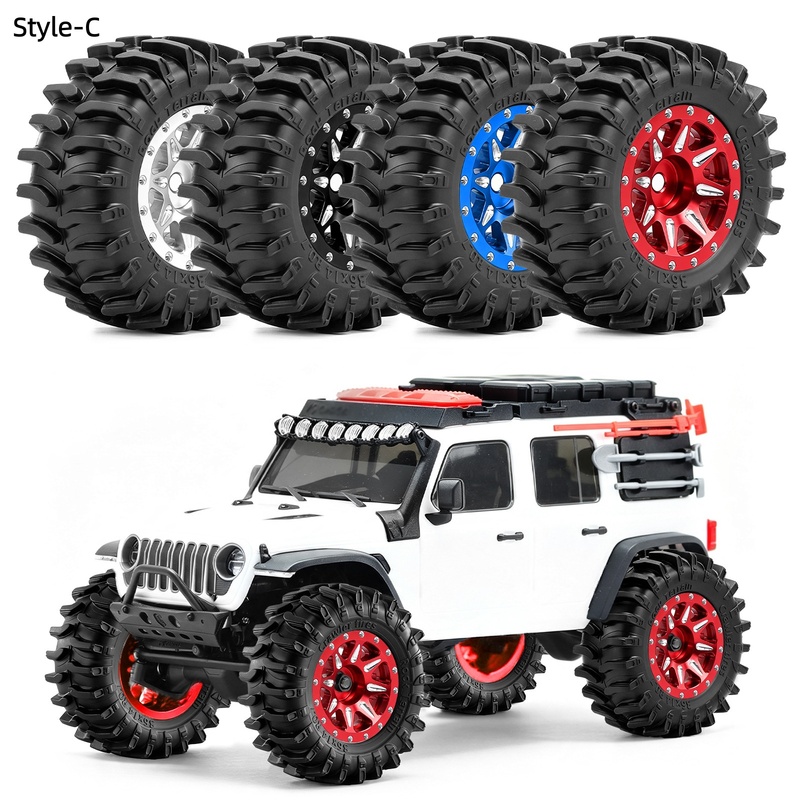 Set Ban dan Roda Logam 0,7 inc - Model Kit Jeep ulasan dan harga