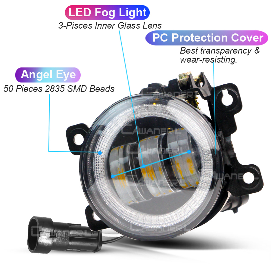 2 X lampu kabut LED mata malai - Model Kit Jeep ulasan dan harga